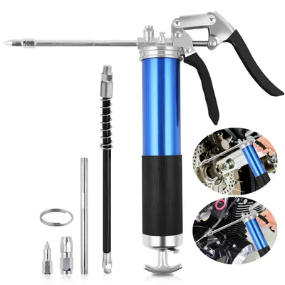 Zdjęcie produktu dla TolleTour – smarownica 8000 psi z uchwytem pistoletowym, obsługiwana jedną ręką, smarownica warsztatowa z rurką dyszową i końcówką