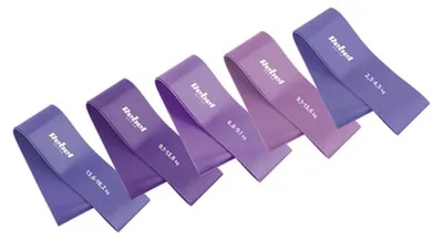 Immagine prodotto di Set di 5 fasce elastiche REBEL ACTIVE MINI BAND, in lattice, 2-18KG