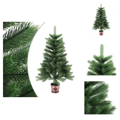 Produktbild von vidaXL Künstlicher Weihnachtsbaum Naturgetreue Nadeln 90 cm Grün -  Weihnachtsbäume