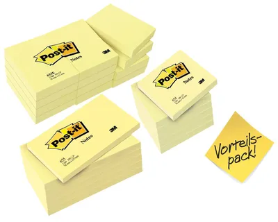Obrázek produktu pro Post-it Haftnotizen, 76 x 76 mm, gelb, 5 + 1 GRATIS