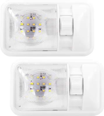 Produktbild von Wohnwagen Wohnmobil Boot Innenbeleuchtung Aufbauleuchte 2er Set, 24 Led, 12v, 320lm, 38x208x127 mm On/Off Schalter
