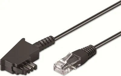 Produktbild von TAE-F Anschlusskabel für DSL / VDSL (schwarz, 3 Meter)