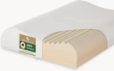 Produktbild von allnatura orthopädisches Nackenstützkissen 40x60 Sana-Vario 2 - Mittelhartes anpassbares Kopfkissen (100% Naturkautschuk) für Seitenschläfer