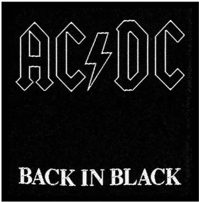 Produktbild von AC/DC Back in Black Aufnäher zum Aufnähen