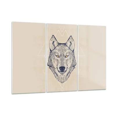 Produktbild von Bilder auf glas - Husky Hund Portrait Plakat - 105x70cm - Glasbilder - Wandbilder - Kunstdruck - Wanddekoration aus Glas - Glas Bilder - Wandbild auf Glas - GCE105x70-3109