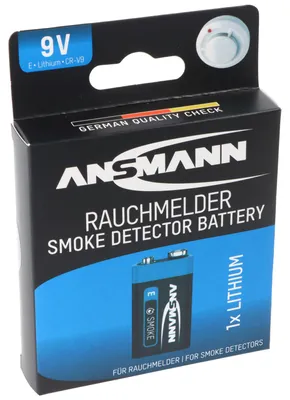 Produktbild von Lithium Batterie für Rauchmelder 9V E-Block speziell für Rauchwarnmelder