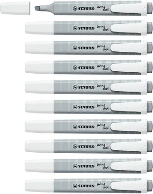 Produktbild von STABILO Textmarker -  swing cool Pastel - 10er Pack - Seidengrau