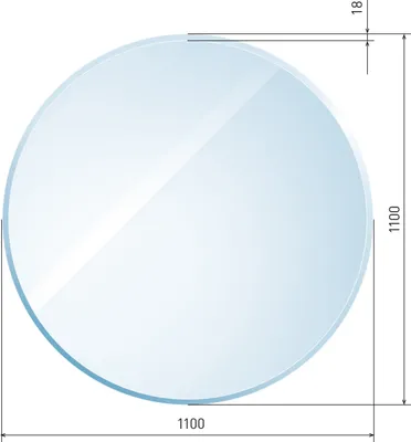 Produktbild von Raik Kamin Glasplatte Kreis inkl. Facette