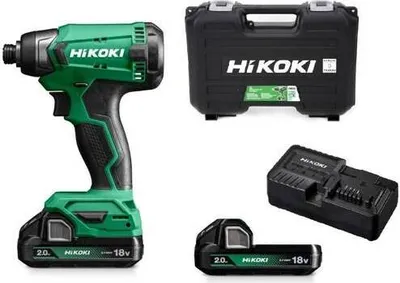 Zdjęcie produktu dla Hikoki WH18DAWCZ, Sterownik udarowy, Uchwyt pistoletowy, 1/4", Uchwyt szybkomocujący, Czarny, Zielony, Matowe