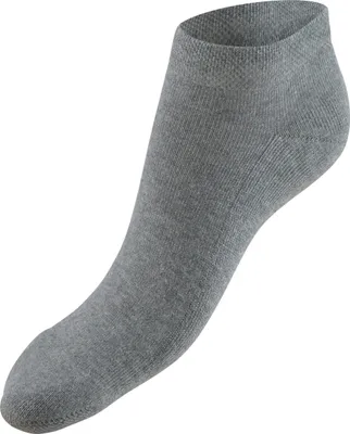 Produktbild von H.I.S. Sneakersocken Damen Herren Sneaker Socken aus Baumwolle, Niedrige Socken Sportsocken 6 -teilig 2x schwarz, 2x weiß, 2x grau-meliert Größe 43/46