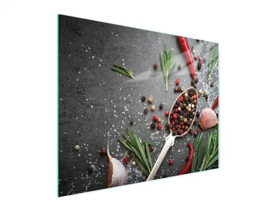Image de Planche à découper en verre 52x40 épices