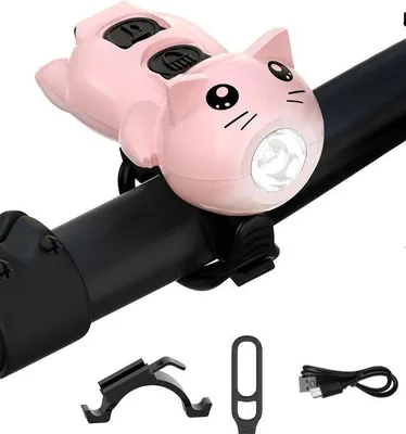 Immagine prodotto di Allarme elettrico per monopattino con indicatore LED, 3 livelli di luminosità, impermeabile, per monopattini e passeggini, rosa.