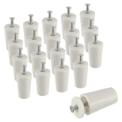 Produktbild von 20er Set Anschlagpuffer Stopper,Rollostopper 40 mm weiß,Inkl Schrauben und Unterlegscheiben,Für Rollos und Jalousien