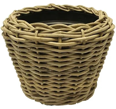 Obrázok produktu pre VAN DER LEEDEN DRYPOT® ratanový kvetináč sivý Ø 57 cm - Koše Sylt