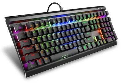 Produktbild von Sharkoon SKILLER SGK60, Kabelgebunden, USB, Mechanischer Switch, QWERTY, RGB-LED, Schwarz
