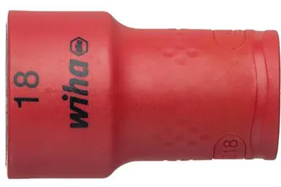 Obrázok produktu pre Nástrčný kľúč s 6-hrannou hlavou 3/8" 18 mm VDE Wiha | 4010995430733
