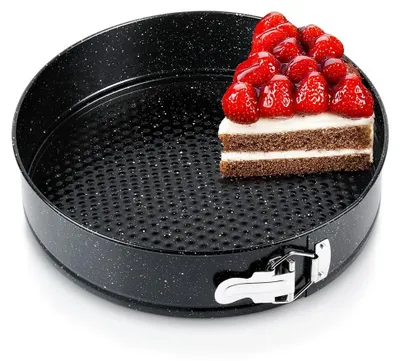 Productafbeelding van Springvorm, 28 cm - Met een coating van graniet - Metaal - Zwart