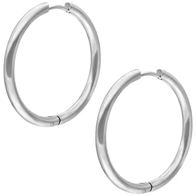 Produktbild von Wildcat Ohrringe - Little Hoops - Silber, 25,0 mm - Chirurgenstahl 316L - wasserfest, langlebig, hautverträglich, Silber
