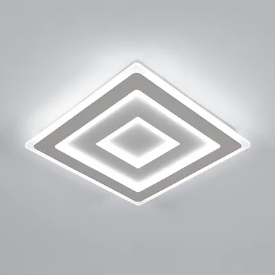 Productafbeelding van Comely Plafondlamp, vierkant, 52W, moderne, platte plafondlamp van acryl, 40 cm, wit licht (6500K), geschikt voor slaapkamer, woonkamer, hal, keuken