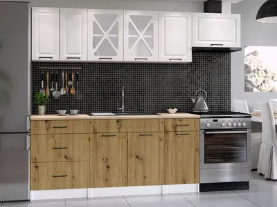 Obrázek produktu pro Kuchyňská linka MARGID 240cm - Bílá + dub artisan