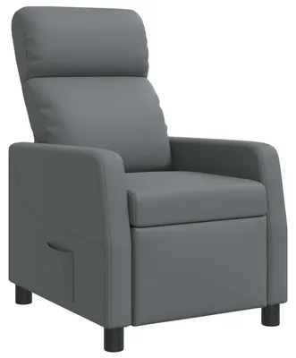 Image de vidaXL Fauteuil de relaxation Gris Similicuir