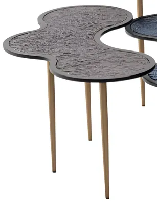 Image de Table basse design élégante avec plateau en pierre pour salon Meubles raffinés