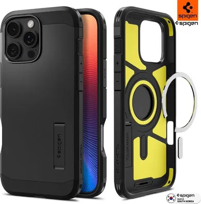 Obrázek produktu pro Spigen Tough Armor AI (MagFit), Obal, Apple, iPhone 16 Pro Max, 17,5 cm (6.9"), Černá