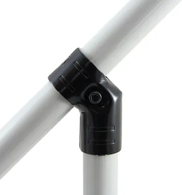 Produktbild von Verbinder 45° schwarz für 28 mm Rohre