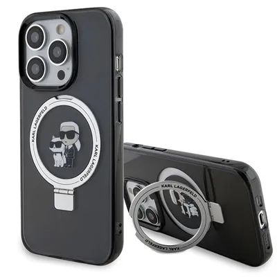 Zdjęcie produktu dla Etui Karl Lagerfeld Ring Stand Karl&Choupettte Magsafe Do Iphone 13 Pro - Czarne