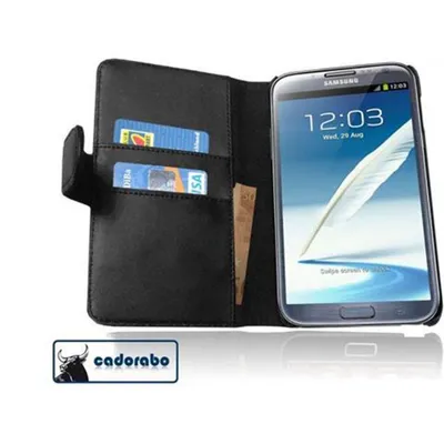 Obrázek produktu pro Cadorabo kryt pro Samsung Galaxy NOTE 2 ochranný kryt v černé barvě ochranný kryt mobilního telefonu Book Case Etui Cover