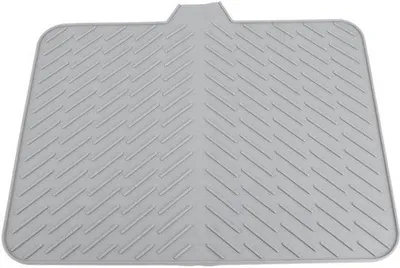 Image de Tapis de vaisselle en silicone - Antidérapant - Tapis de vaisselle - Tapis pour tuyau d'arrosage - 43 x 58 cm - Tapis de vaisselle facile à nettoyer