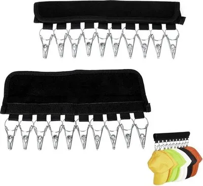 Produktbild von Famanu Hängeregler für Hüte - 2 Stück mit 10 Clips