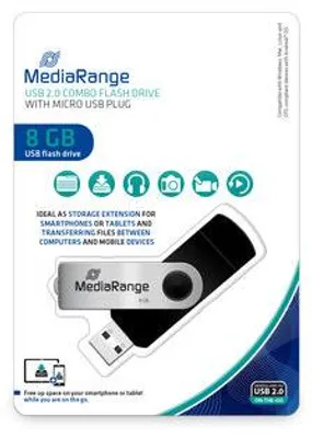 Image de MediaRange USB-Stick 8 GB USB combo mit Micro USB