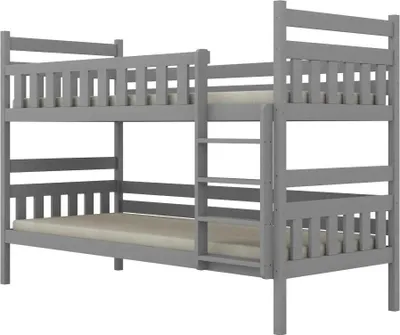 Zdjęcie produktu dla Łóżko piętrowe BARTEK 200x90 szare drewniane