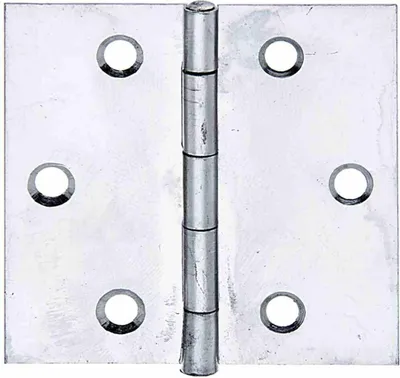 Produktbild von Scharnier quadratisch mit vernietetem Edelstahlstift 51 x 51 mm Edelstahl