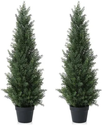 Zdjęcie produktu dla Sztuczna roślina cedrowa, 95 cm, w doniczce z tworzywa sztucznego, dekoracja