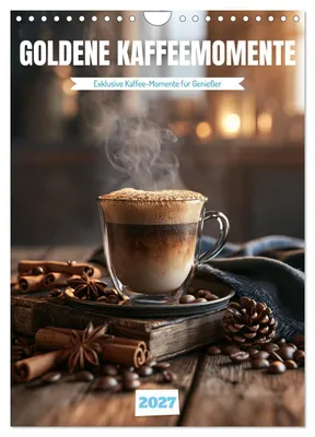 Produktbild von Goldene Kaffeemomente (Wandkalender 2027 DIN A4 hoch), CALVENDO Monatskalender