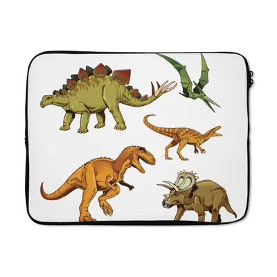 Produktbild von MuchoWow® Laptop Hülle 15 Zoll Dinosaurier - Zeichnung - Jungen - Kinder Laptoptasche - Laptoptasche - Sleeve - Rundum-Schutz