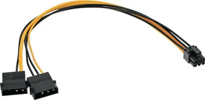 Immagine prodotto di InLine® 26628 Adattatore di alimentazione interno, da 2x4pin a 6pin per schede grafiche PCIe (PCI-Express)