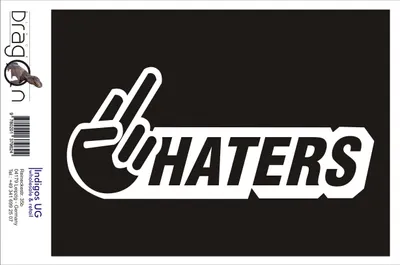 Produktbild von Aufkleber / Autoaufkleber - JDM / Die cut / Auto / OEM - Haters - 210x90 mm rot - Heckscheibe / Heckscheibenaufkleber