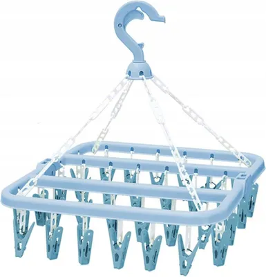 Immagine prodotto di Stendibiancheria quadrato - stendibiancheria - plastica - rotondo - stendibiancheria con 32 pinze - per calze e biancheria intima - pieghevole