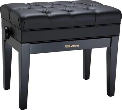 Produktbild von Famanu Pianobank mit Vinylsitz und Musikfach - 64,5 x 37,5 x 25 cm