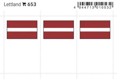 Produktbild von Lindner 653 Flaggen-Sticker: Lettland