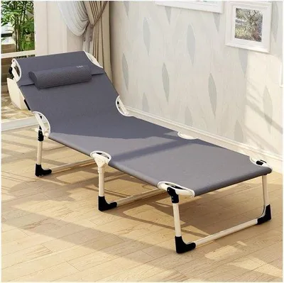 Imagen del producto de Silla de jardín plegable - Tumbona con 4 patas - Relájese en su jardín - 194 x 68 x 30 cm - con respaldo