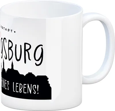 Produktbild von Ludwigsburg Skyline Kaffeebecher weiss - DIE LIEBE MEINES LEBENS