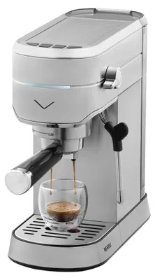 Espressomaschine 15 bar, Edelstahl, 1,2 l Tank, Milchaufschäumer