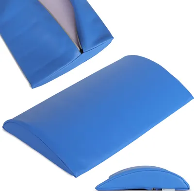 Produktbild von Habys Lenden-Halbrolle, Lagerungsrolle, Nackenkissen, Nackenrolle | für Massage und Therapie, Kniehalbrolle, 40x25x5cm | Weich Blau