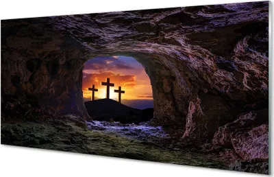 Produktbild von Glasbilder 140x70 Wandkunst Überquert Sonnenuntergang