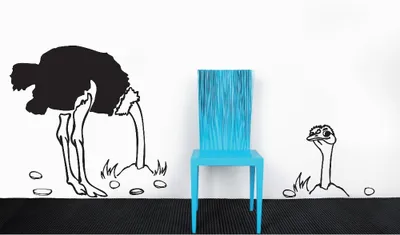 Produktbild von Wandtattoo - Strauss - Ostrich - Wanddekoration