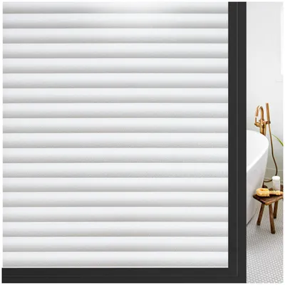 Productafbeelding van Privacyfolie voor ramen - Streepontwerp voor privacy - Raamdecoratie - 44,5 x 400 cm